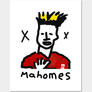 Mahomes Drawing Posters and Art